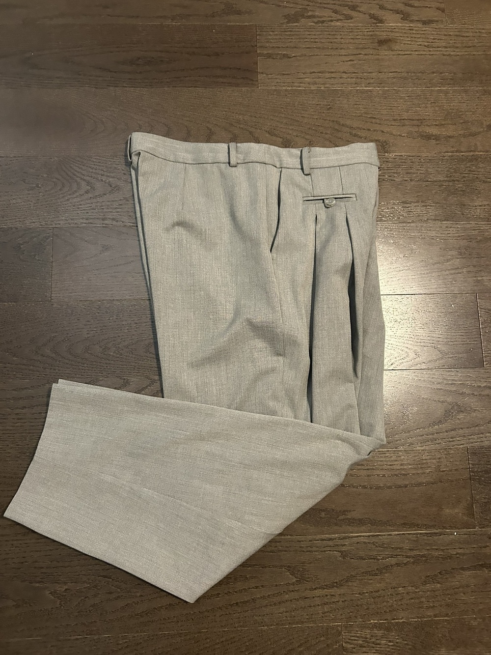Soaked In Luxury Grey Pleated Wide Leg Dress Pants Trouser Sz [X]